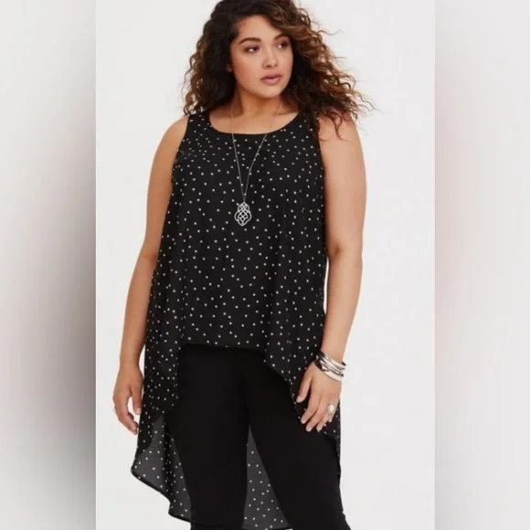 Torrid Black Star Hi-lo Tank - Picture 2 of 11